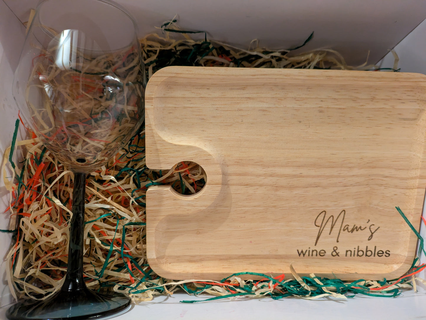 Wine Glass & Nibble Board Gift Set